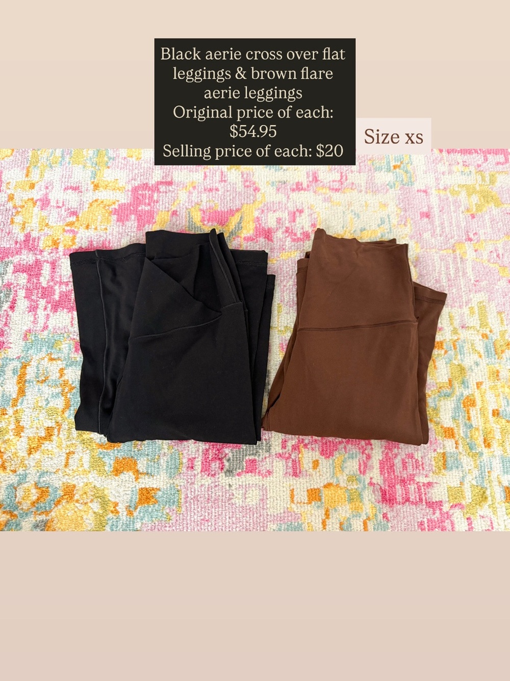 aerie Black & Brown High-Rise Leggings Duo